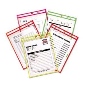  Stitched Shop Ticket Holder, Neon, Assorted 5 Colors, 9 x 