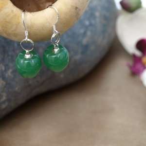  Green Opal Apple Drop Earrings Jewelry