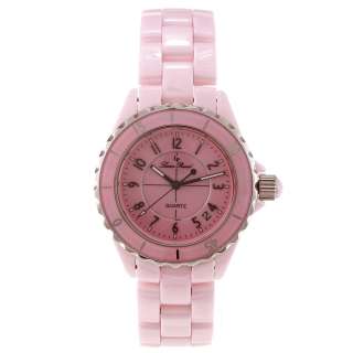 Lucien Piccard Womens Pink Ceramic Watch  