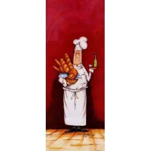 Chef With Bread And Oil Finest LAMINATED Print Tracy 