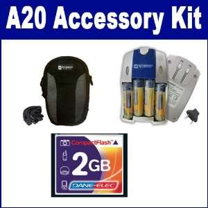  Canon Powershot A20 Digital Camera Accessory Kit includes 
