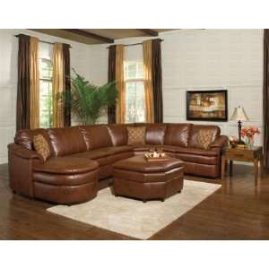  Leather Reclining Sectional (Left) Sofa Set   2 Piece in 