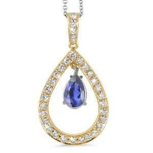   Gold With A 0.58 ct. Genuine Iolite Center Stone. CleverEve Jewelry