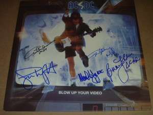 AC DC SIGNED LP X5 BLOW UP YOUR VIDEO ANGUS YOUNG PROOF  