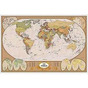  Antique Map of the World Poster