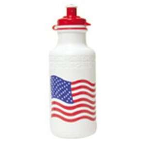 22 Ounce, White, USA Flag, Water Bottle 