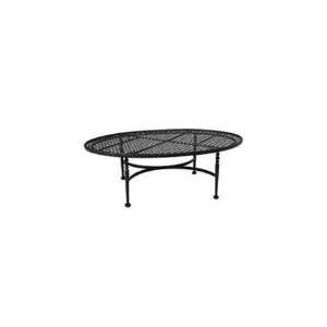 Meadowcraft Athens Wrought Iron 50 x 31 Oval Metal Patio Coffee Table 
