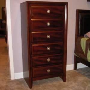    Wildon Home Addison Tall Chest in Brown Cherry