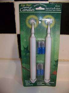 Country Tapered Candles Battery Operated Flicker Bulb  