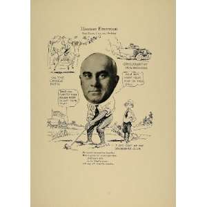 1923 Print Herman Emerman Real Estate Chicago Golfer   Original Print 