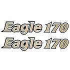   73404701 GOLD / BLACK / WHITE 8 5/8 INCH EAGLE 170 BOAT DECAL (PAIR