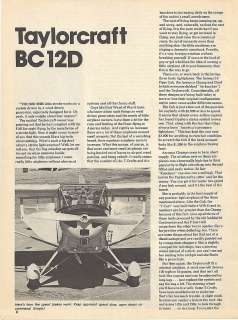 Taylorcraft BC 12D Aircraft report 12/5/11  