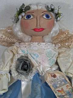 Primitive Folk Art Dream Fairy Angel Doll OOAK by Pam Handmade  