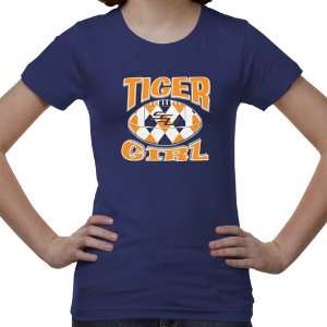 Savannah State Tigers Youth Argyle Girl T Shirt   Royal Blue  