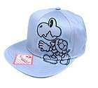 Baseball Cap NINTENDO NEW Super Mario Dry Bones Mens Grey Snapback Hat 