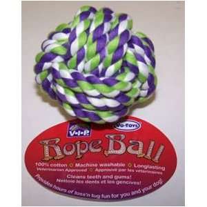  Vo Toys Cotton Rope Chew Ball 3.5in Dog Toy Assorted 