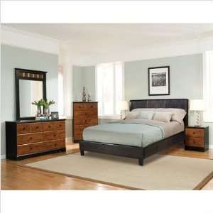  New York Queen Brown Upholstered Bed Furniture & Decor