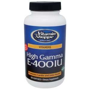  Vitamin Shoppe   High Gamma E 400 Iu, 400 IU, 120 softgels 