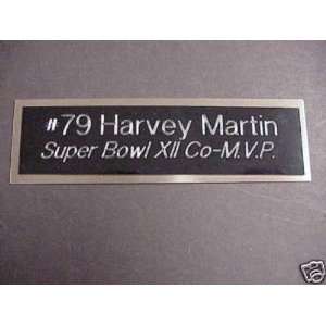  Martin Engraved Super Bowl XII MVP Name Plate