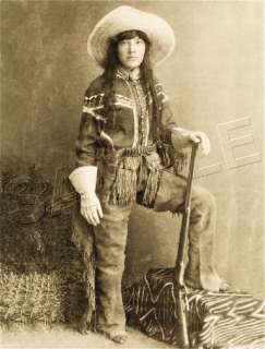 COWGIRL WOMAN INDIAN SCOUT COLT WESTERN CANVAS PHOTO  