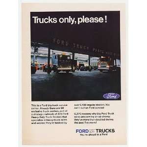  1967 Ford Heavy Duty Trucks Truck Service Center Print Ad 