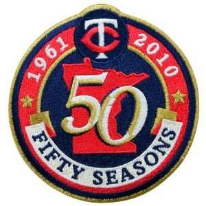  2010 Minnesota Twins 50th Anniversary Patch   Official MLB 