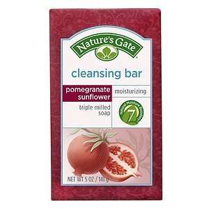 Natures Gate Cleansing Bar, Pomegranate and Sunflower, 5 Ounce (Pack 