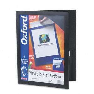 ViewFolio Plus Polypropylene Portfolio, 50 Sheet Capacity, Black/Clear 