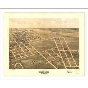 Historic Brookfield, Missouri, c. 1869 (L) Panoramic Map Poster Print 