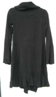 CABI Womens Gorgeous Black Open Front Long Sleeve Tunic Cardigan 