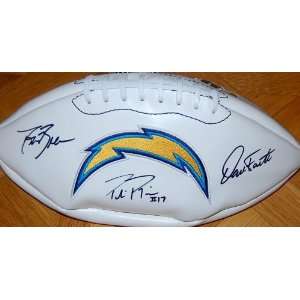 San Diego Chargers Drew Brees, Dan Fouts & Philip Rivers Autographed 