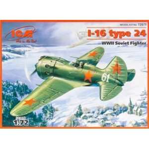  ICM   1/72 I 16 Type 24 WWII Soviet Fighter (Plastic Model 