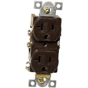   MorrisProducts 82152 20A Commercial Duplex Receptacle in Brown Baby