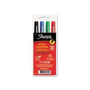  Sharpie® Extra Fine Tip Permanent Marker, Four Color Set 