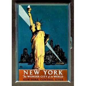 NEW YORK CENTRAL STATUE OF LIBERTY ID CIGARETTE CASE WALLET