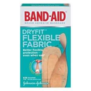  Band Aid DryFit Flexible Fabric Bandages Assorted 17 