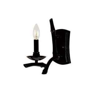  WI106123 Classic Black 1 Light Wall Sconce by World 