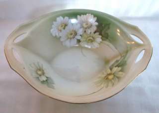 RS Prussia Tillowitz Silesia Footed Hand Painted Bowl Dish  
