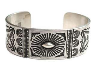 Edison Sandy Smith –Heavy Stamped Navajo Old Style Cuff  
