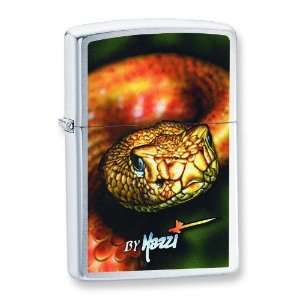    Mazzi Snake Brushed Chrome Zippo Lighter Arts, Crafts & Sewing