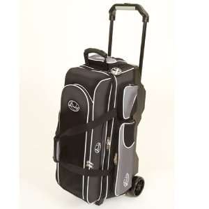  Linds Deluxe 3 Ball Roller Bowling Bag  Black/Silver 