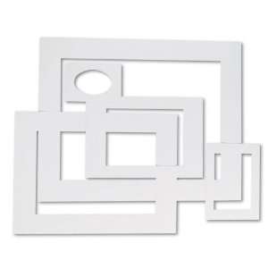 Pacon® Pre Cut Mat Frames for Photo/Art, 12 Mats/ 5 Asst Sizes, 60/pk 