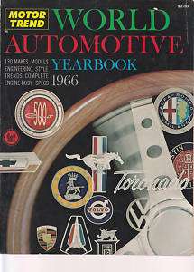 Motor Trends Automotive Yearbook, 1966  
