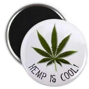  HEMP IS COOL Marijuana Pot Leaf 2.25 inch Fridge Magnet 