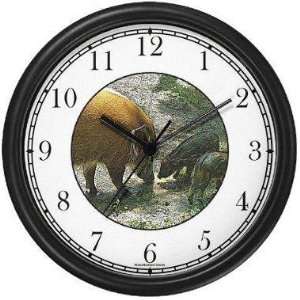 Red River Hog and Piglets (JP6) Wall Clock by WatchBuddy Timepieces 