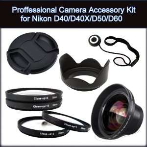  Nikon D40, D40x, D50, D60 Digital SLR Camera Accessory Kit 