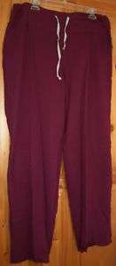 ATHLETIC WORKS Burgundy LOUNGE; FITNESS PANTS NWT XL  
