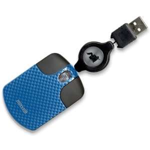   Blue Mini Retractable Optical Travel Mouse (Computer)