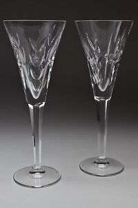 Pair Toasting flutes, Amer. Heritage Lincoln Waterford  