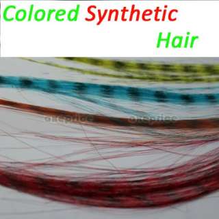 100pcs Synthetic feather Hair extensions 100 beads Grizzly 14 16 10 
